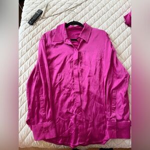 DAILY DRILLS silky Button-Up Shirt